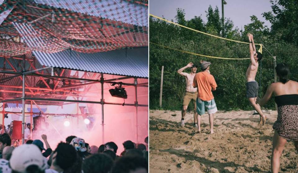 À Anderlecht, cet ancien site industriel devient l&rsquo;un des spots électro les plus cools de l’été — plage urbaine, beach-volley et DJ sets au bord du canal