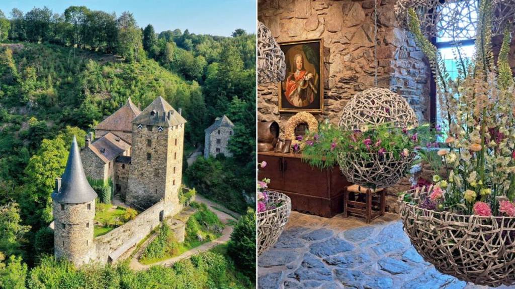 Just 1 hour and 30 minutes from Brussels, this medieval castle transforms into a floral kingdom this summer with thousands of flowers and a craft market