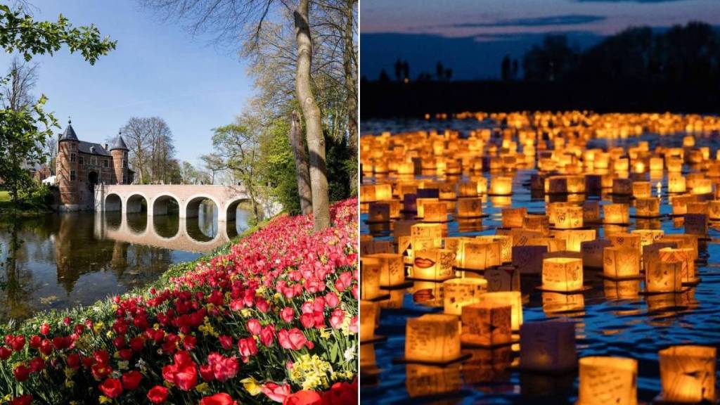 Deux soirs seulement : ce château à 30 min de Bruxelles, célèbre pour son million de fleurs, va s&rsquo;illuminer de 1 000 lanternes flottantes