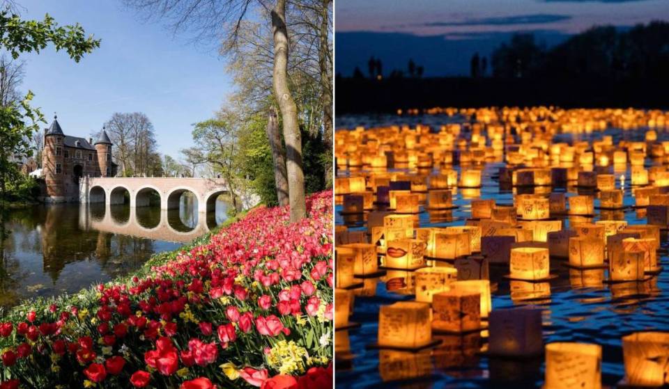 Deux soirs seulement : ce château à 30 min de Bruxelles, célèbre pour son million de fleurs, va s&rsquo;illuminer de 1 000 lanternes flottantes