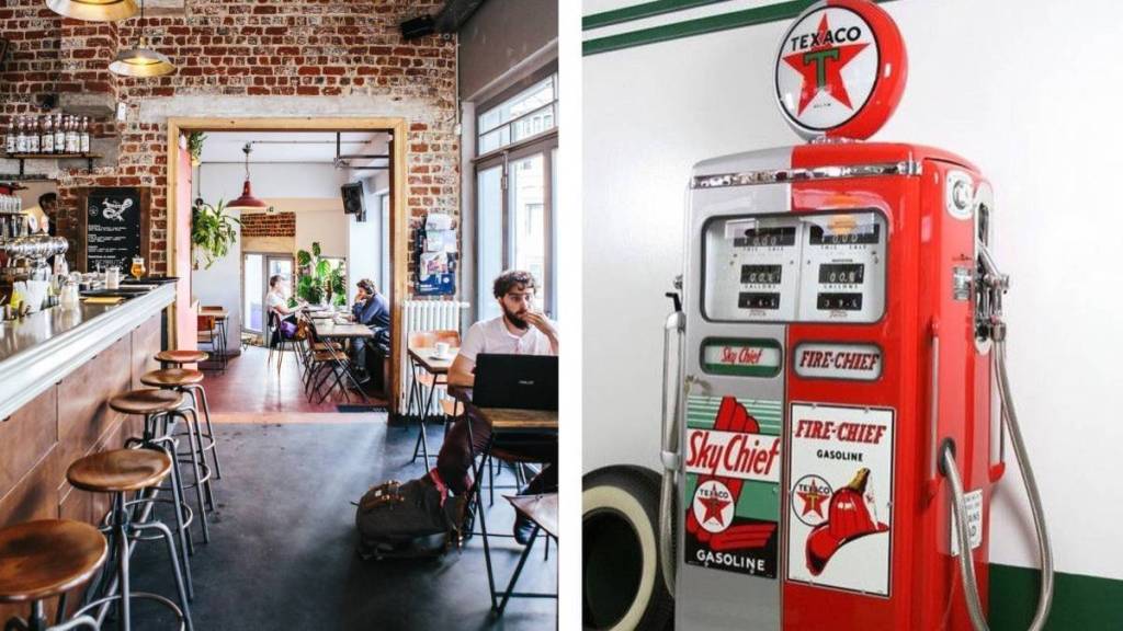 À Saint-Gilles, cette ancienne pompe à essence s&rsquo;est transformée en café branché