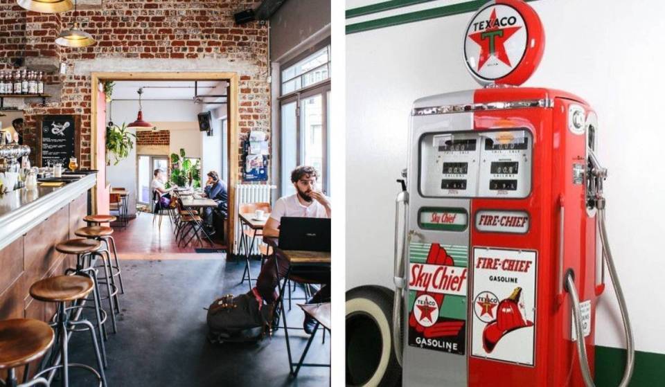 À Saint-Gilles, cette ancienne pompe à essence s&rsquo;est transformée en café branché