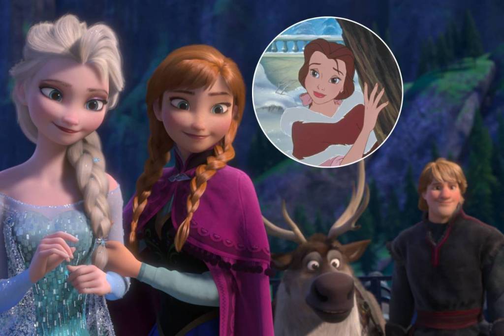 Montage de la Reine des Neiges avec Belle de La Belle et La Bête
