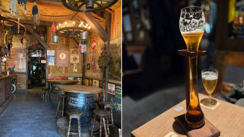 Ce bar à trente minutes de Bruxelles sert 1,2 litre de bière, mais il garde une de vos chaussures en échange