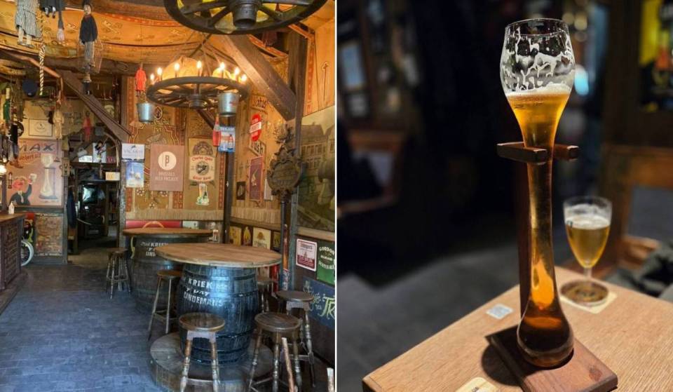 This bar, just thirty minutes from Brussels, serves 1.2 liters of beer—but it keeps one of your shoes in exchange