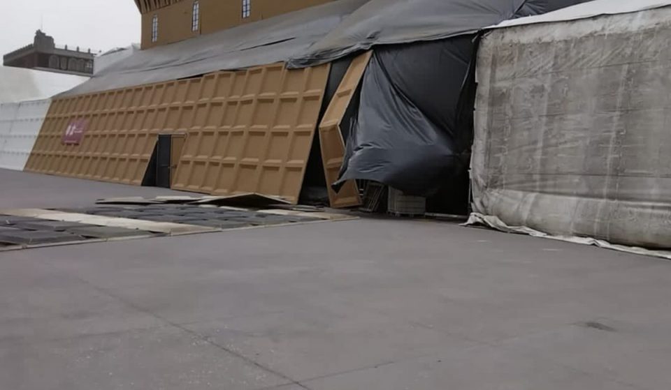 Los fuertes vientos dañaron la Capilla Sixtina del Zócalo
