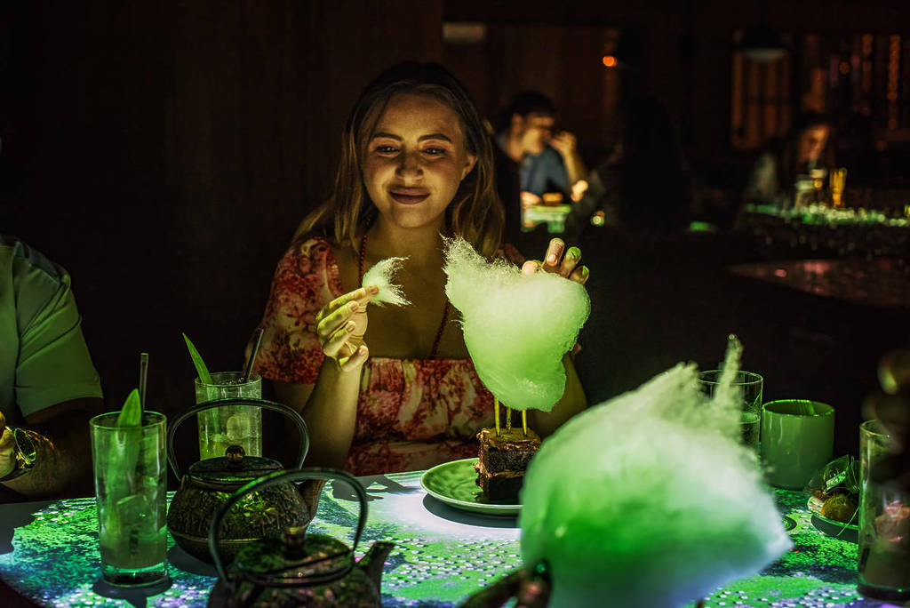 A girl during Sensory Feast.