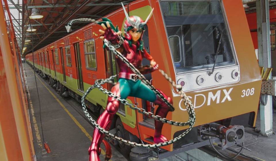 ¡Los Caballeros del Zodiaco viajan en el Metro de CDMX! Checa la nueva expo