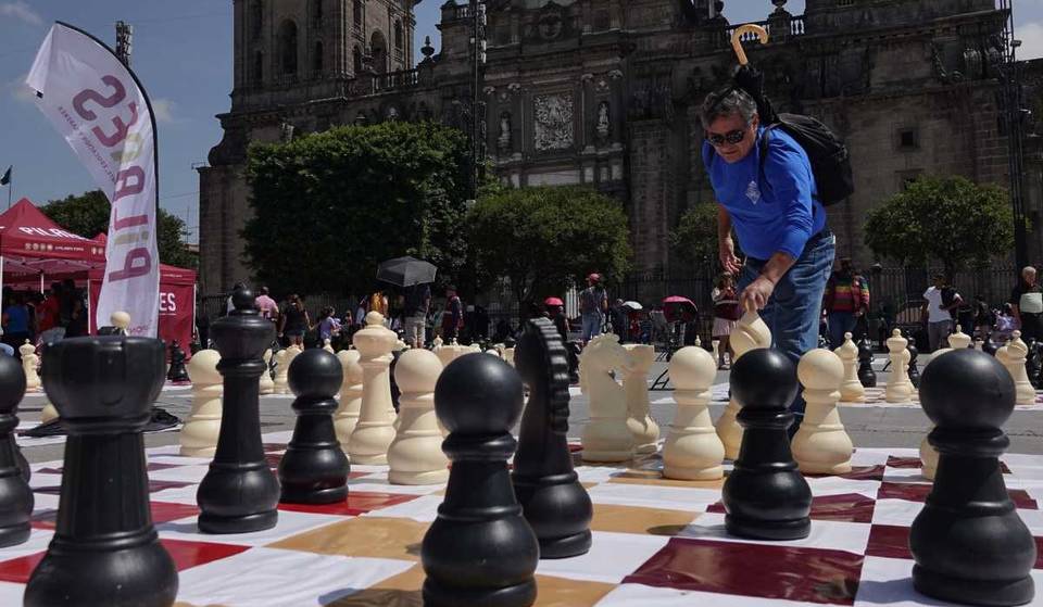 ¡Con tableros gigantes y más! Así será el Festival de ajedrez en el Zócalo de la CDMX