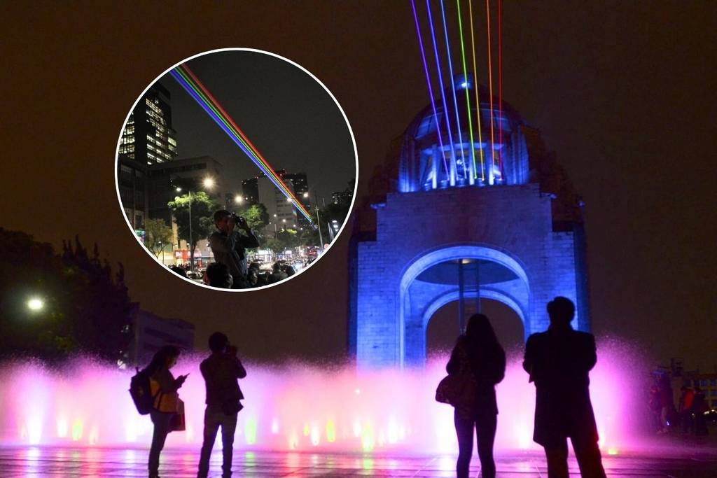 luces pride monumento a la revolución 2025 arcoíris