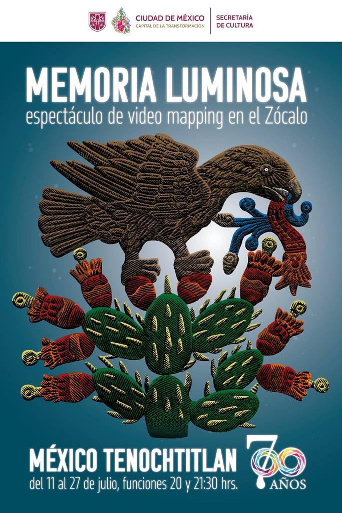 Memoria luminosa videomapping en el Zócalo