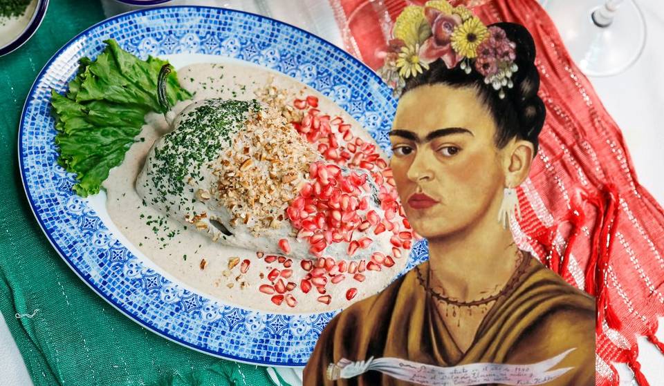 The chile en nogada that Frida Kahlo cooked for Diego Rivera: enjoy it in this ex hacienda with tequila included.