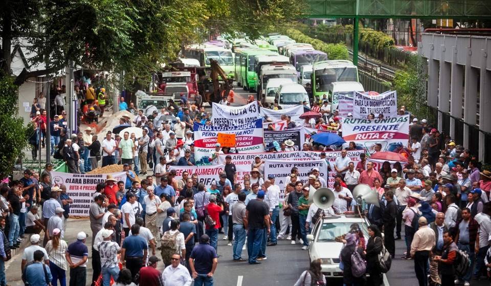 Mega-march of transportation workers in CDMX September 1st: there will be blockades at key accesses and coincides with the return to school