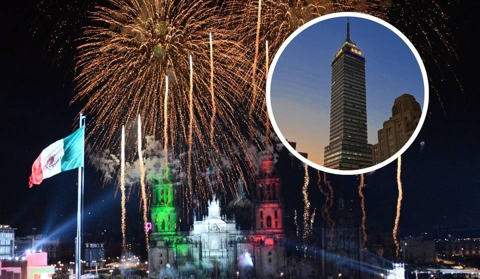Espectáculo de fuegos artificiales patrios desde la Torre Latinoamericana: disfruta el Grito de Independencia del Zócalo con una vista inigualable