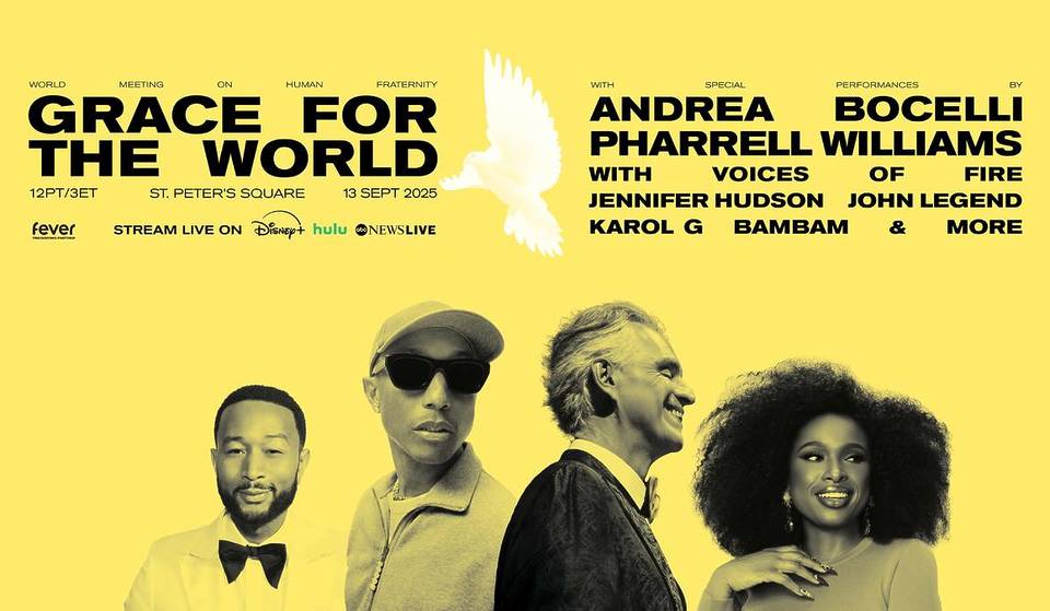 This Saturday only: the concert at the Vatican with Karol G, Pharrell, John Legend and Andrea Bocelli that you can follow from CDMX