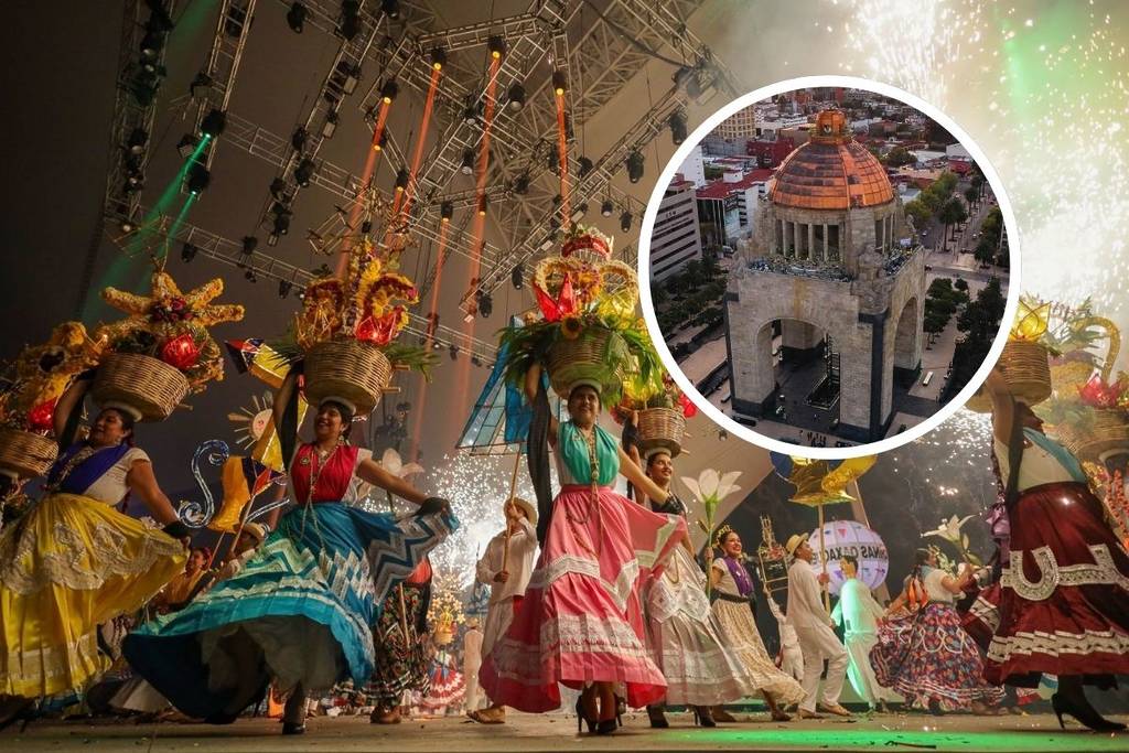 guelaguetza at the monument to the revolution