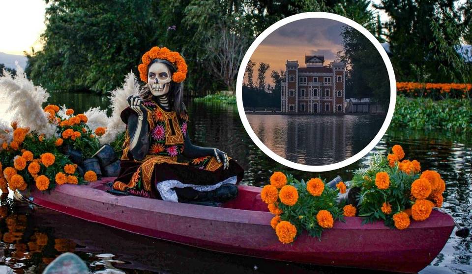 La hacienda a hora y media de CDMX con trajineras iluminadas y ofrendas gigantes por Día de Muertos: entradas a $20 para niños y $50 adultos