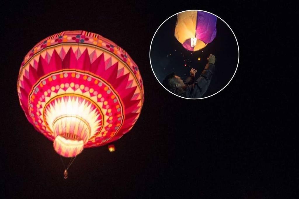 Concurso de globos de cantoya en Milpa Alta