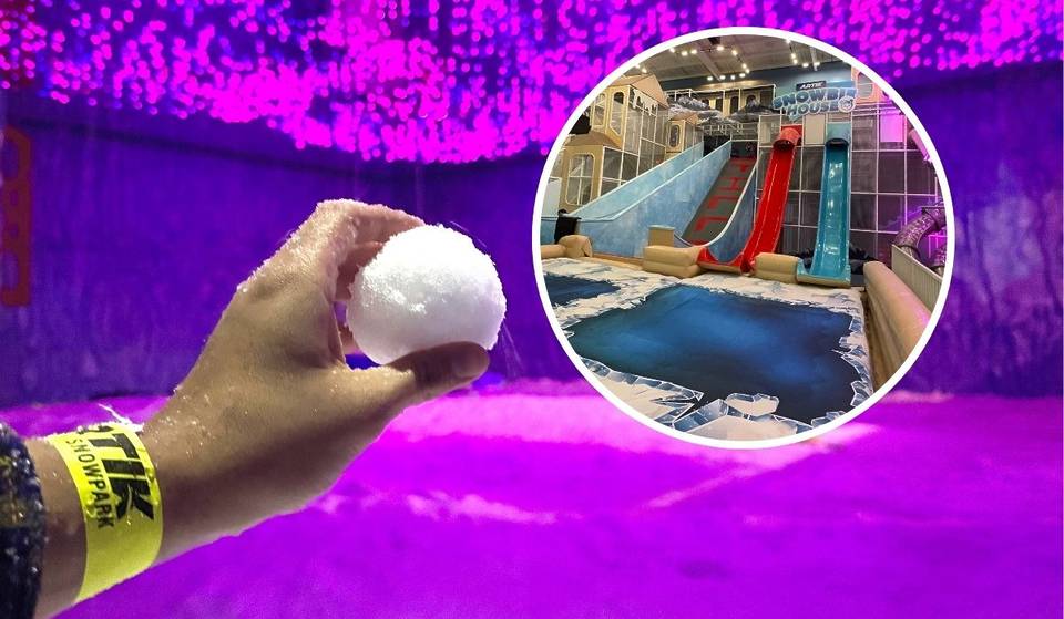 El nuevo parque de nieve real con tobogán iluminado, trampolines, snow tubing, tirolesa y más atracciones congeladas