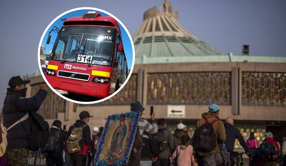 Metrobus and Trolleybus stations that are closed for the Day of the Virgin of Guadalupe 2025.
