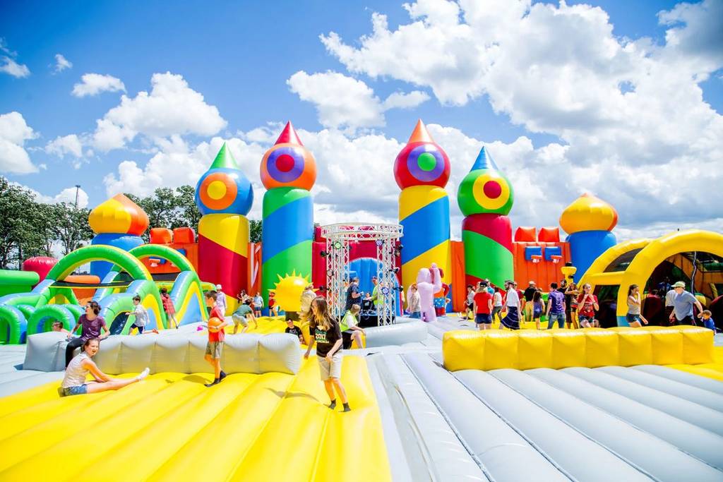 world's largest inflatable amusement park in the world Mexico The Big Bounce