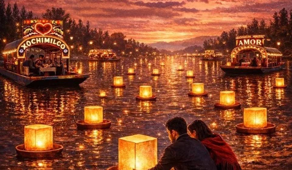 Xochimilco will be filled with floating lamps for this Valentine’s Day event.
