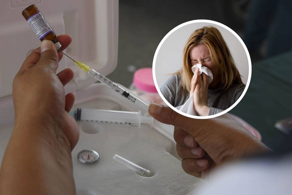 vacunas del sarampión con tos y gripa