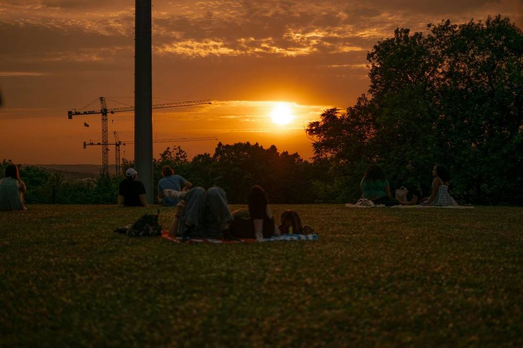 sunset picnic on Zacatenco Hill
