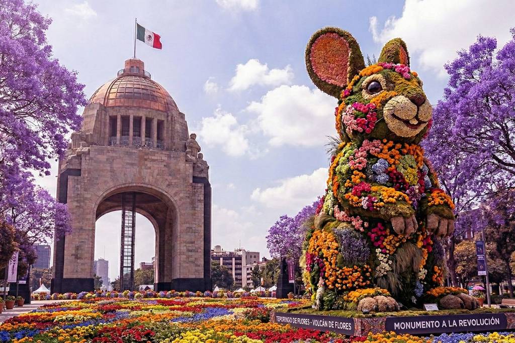flores 2026 monumento a la revolución