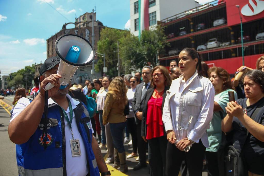 Earthquake drill in May in Mexico City