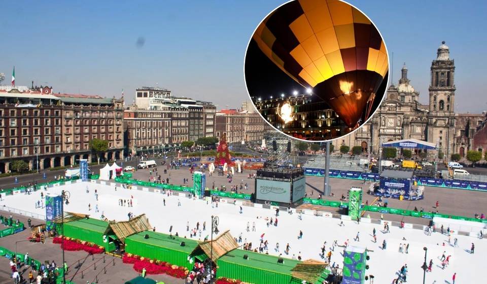 Pista de patinaje gratis, dinosaurios y globos aerostáticos en el Zócalo para celebrar el Día del Niño