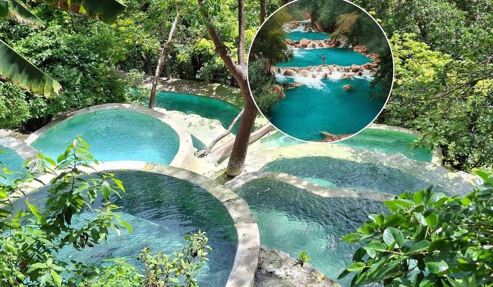 No son las Grutas de Tolantongo: este balneario tiene una cascada de agua termal, pozas cristalinas y un río para visitar por solo $150