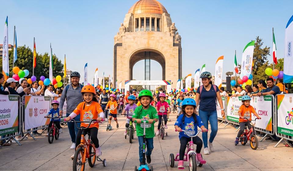 Rodada Infantil 2026 en CDMX: paseo gratis para niñas y niños en el Monumento a la Revolución