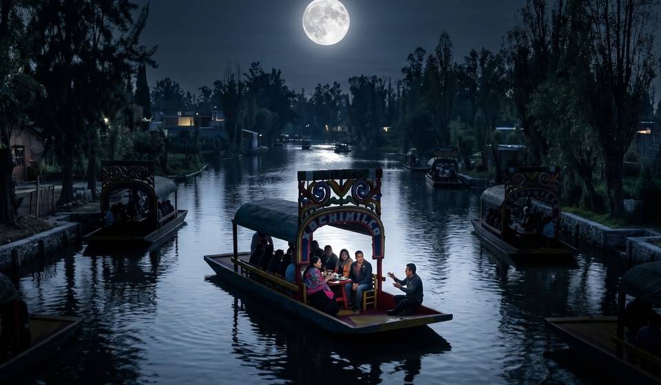 Lunada en Xochimilco: El recorrido nocturno del INAH para ver los canales bajo la luna llena