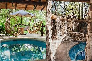 Estas cabañas tienen albercas de aguas termales privadas y tres comidas incluidas: conoce sus manantiales, áreas naturales y day pass