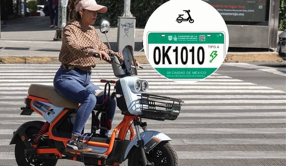 Costs, fines, and dates for the new license plates for electric vehicles (bicycles, skateboards, scooters) in Mexico City