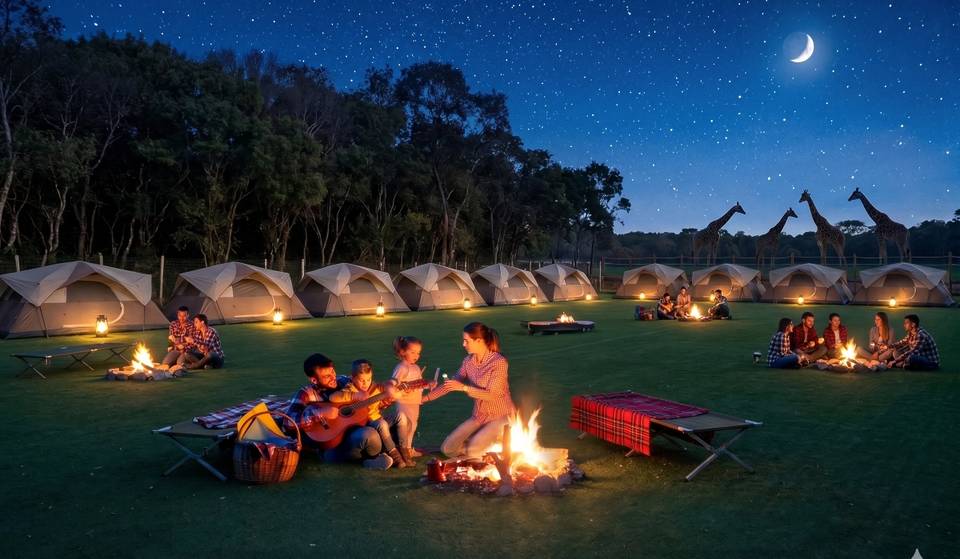 Duerme rodeado de jirafas en este safari nocturno a las afueras de CDMX: incluye fogata, 3 comidas y pasaporte VIP por $785