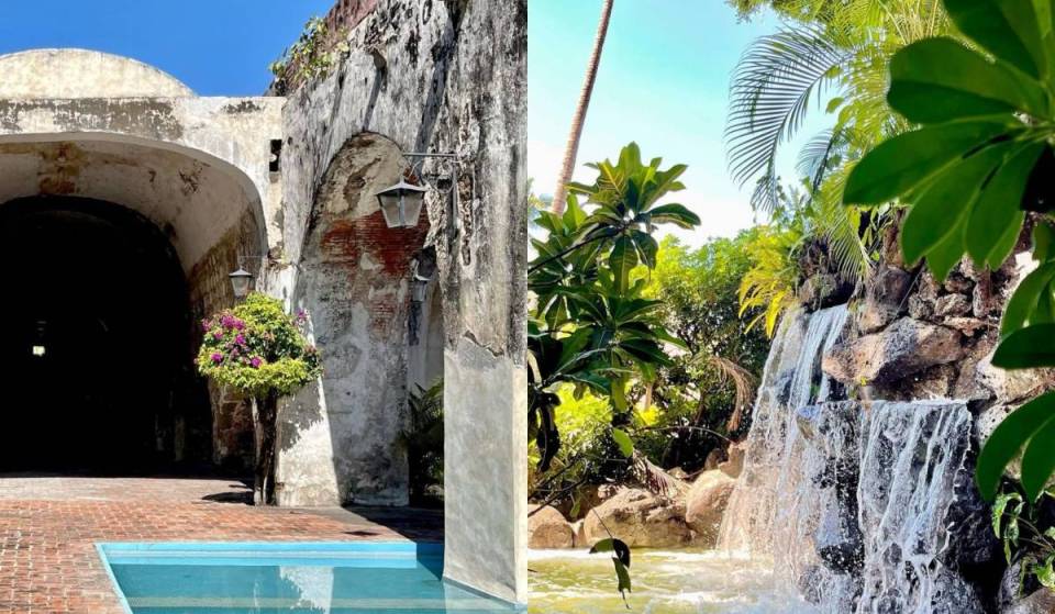 El parque acuático que está escondido en una hacienda del siglo XVI: tiene cascadas, albercas y un río de olas para una relajación plena