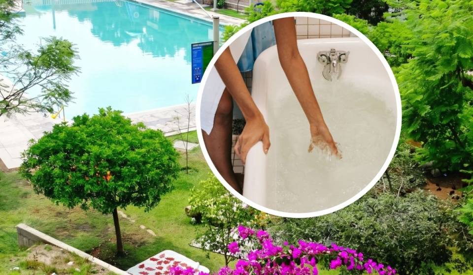 El balneario que tienen tinas privadas de agua termal a más de 54°: también hay toboganes y áreas verdes