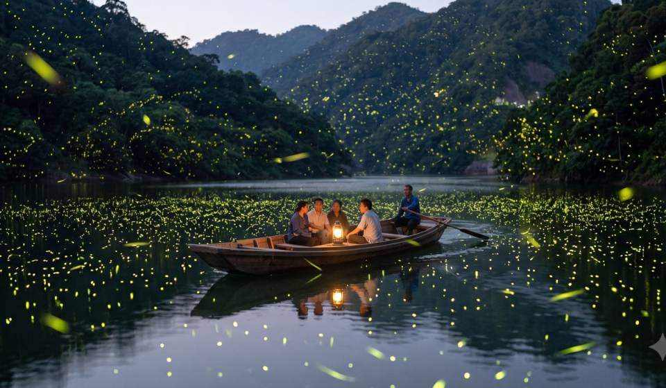 ¡En lancha y de noche! El espectacular tour secreto para ver luciérnagas que debes vivir