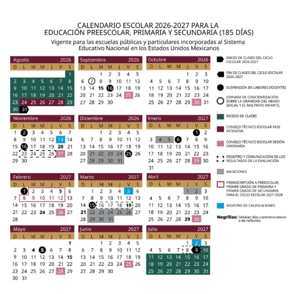 calendario escolar 2026 2027 sep