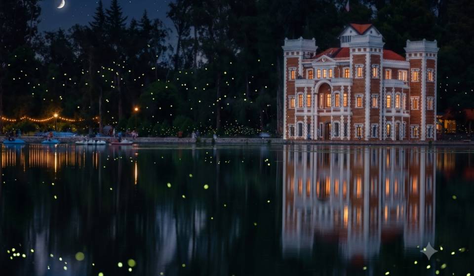 Just an hour and a half from Mexico City! Fireflies light up the castle at the Ex Hacienda de Chautla