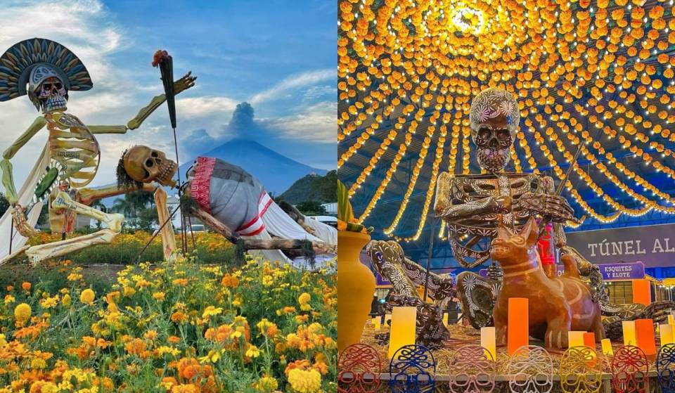 Dioses prehispánicos gigantes tomarán Atlixco: fechas y detalles de Valle de Catrinas 2026