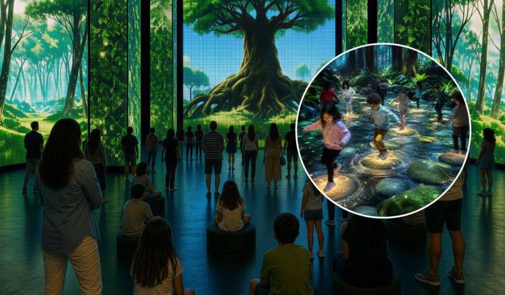 La Espiral del Silencio: el fascinante bosque interactivo con proyecciones 360° y 8 salas temáticas que abre este 29 de octubre en InSpace Polanco