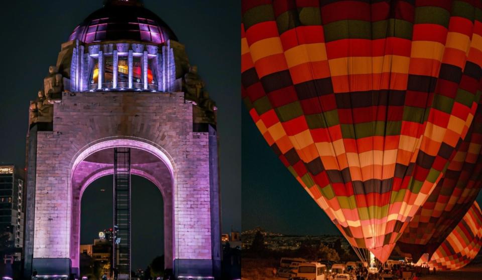 ¡HOY GRATIS en el Monumento a la Revolución! Globos aerostáticos iluminarán la noche en CDMX