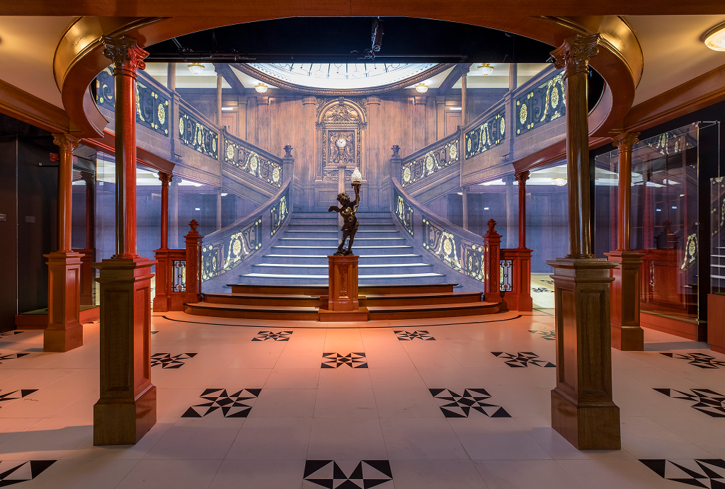 General layout of the interior of the immersive exhibition “Titanic: An Immersive Voyage”