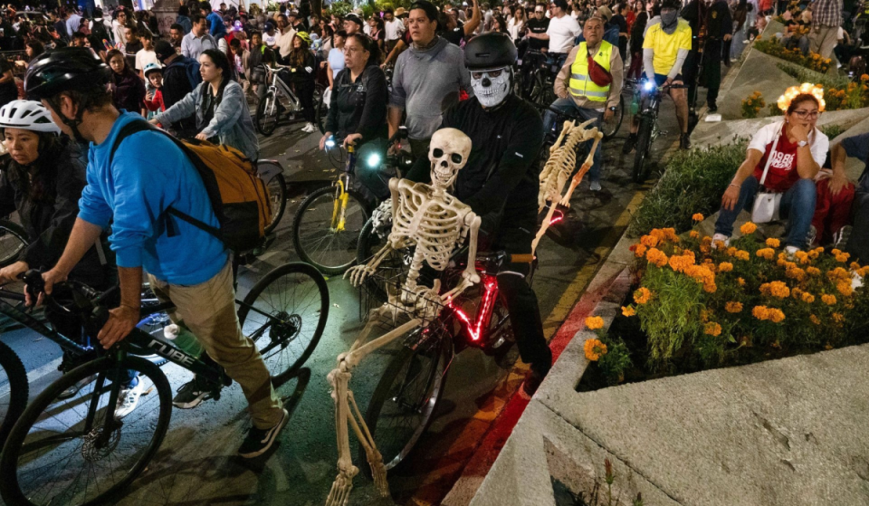 Route for the Day of the Dead night bike ride in Mexico City: it will be 26 km long in 2026