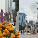Video of Giant Catrinas on Paseo de la Reforma in Mexico City