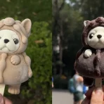 Pan de muerto con perrito sorpresa en la Roma Sur