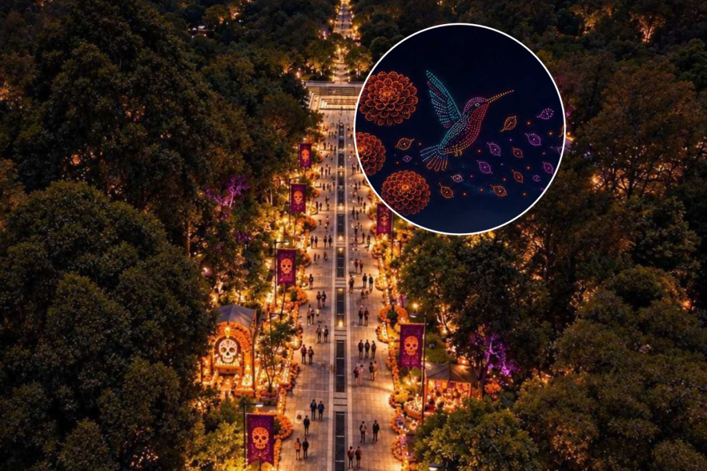 Horarios del espectáculo de drones de Día de Muertos en el Bosque de Chapultepec